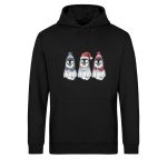 Pinguine Wintertrio – Light Unisex Bio Hoodie – black
