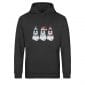 Pinguine Wintertrio - Light Unisex Bio Hoodie - dark heather grey