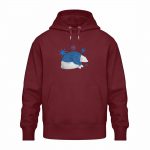 Polarbär – Relaxed Bio Hoodie – burgundy