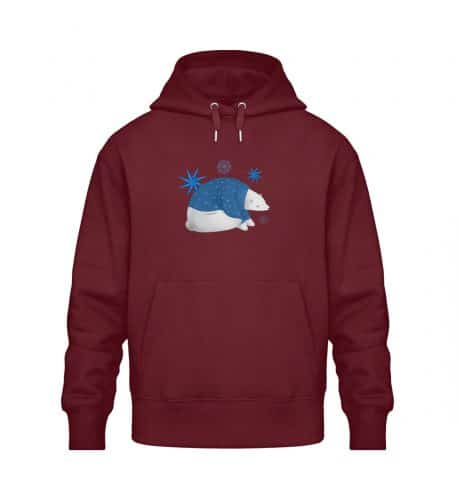 Polarbär - Relaxed Bio Hoodie - burgundy