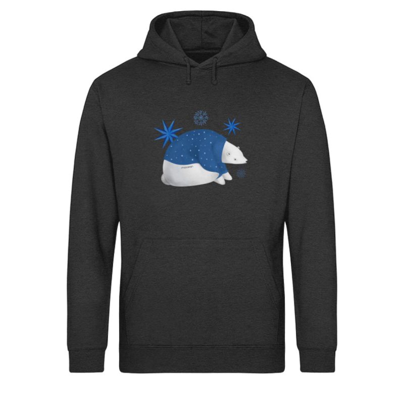Polarbär - Light Unisex Bio Hoodie - dark heather grey