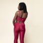 Spaghetti Bustier aus Econyl in burgundy