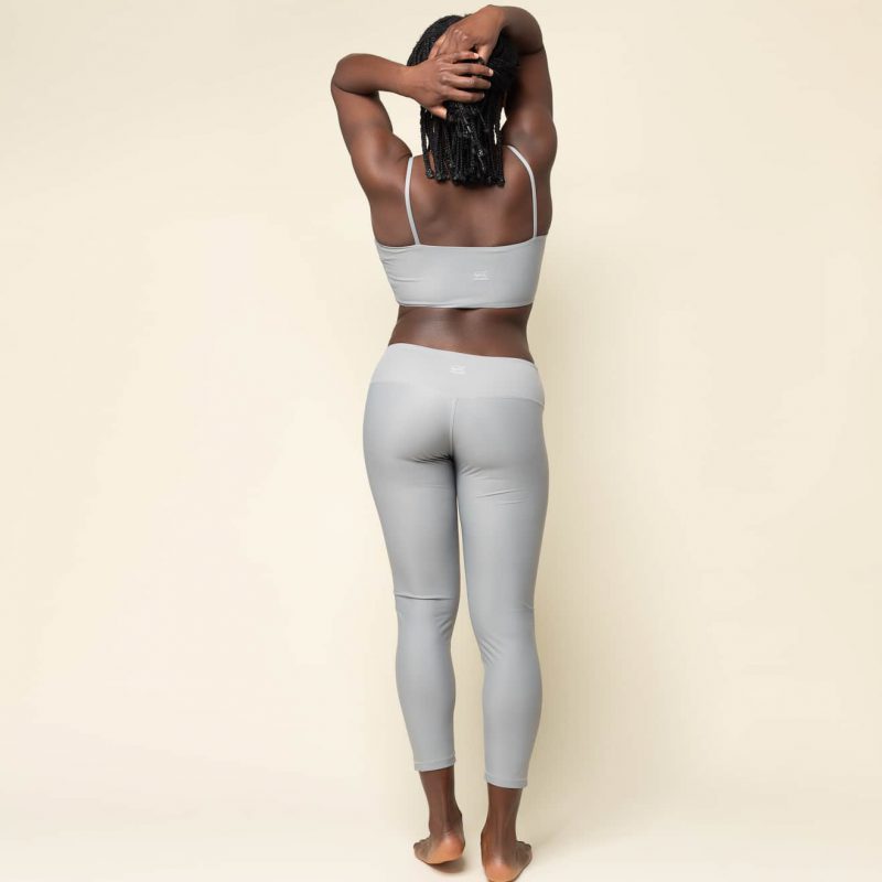 Spaghetti Bustier aus Econyl in silvergrey mocean