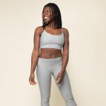 Spaghetti Bustier aus Econyl in silvergrey recycelt