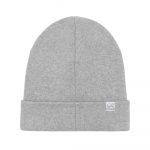 Strick Beanie Recycelt und Bio Hinteransicht in Heathergrey