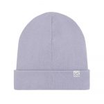 Strick Beanie Recycelt und Bio Hinteransicht in lavendel