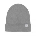 Strick Beanie Recycelt und Bio Hinteransicht in mid heather grey