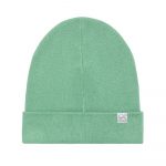 Strick Beanie Recycelt und Bio Hinteransicht in mint