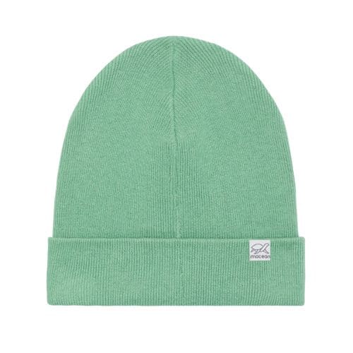 Strick Beanie Recycelt und Bio Hinteransicht in mint