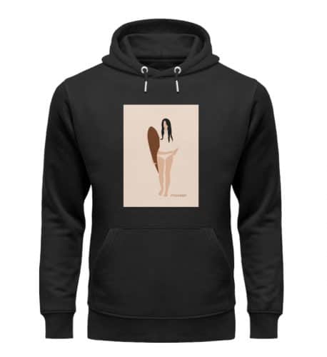 Boho Surfgirl - Premium Unisex Bio Hoodie - schwarz