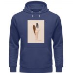 Boho Surfgirl – Premium Unisex Bio Hoodie – blau