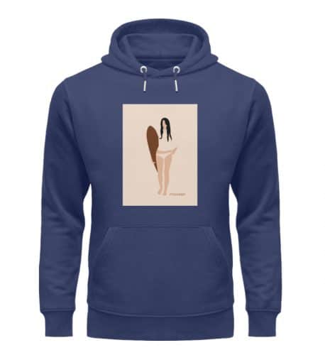 Boho Surfgirl - Premium Unisex Bio Hoodie - blau