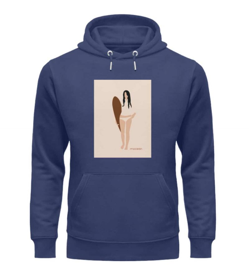 Boho Surfgirl - Premium Unisex Bio Hoodie - blau