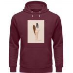 Boho Surfgirl – Premium Unisex Bio Hoodie – burgundy