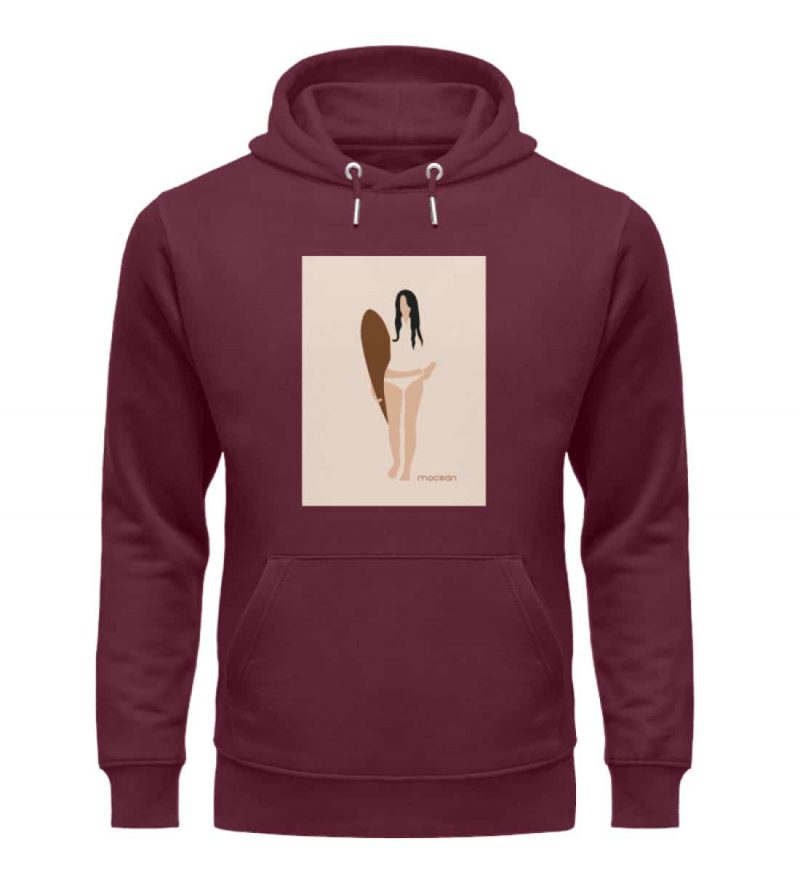 Boho Surfgirl - Premium Unisex Bio Hoodie - burgundy