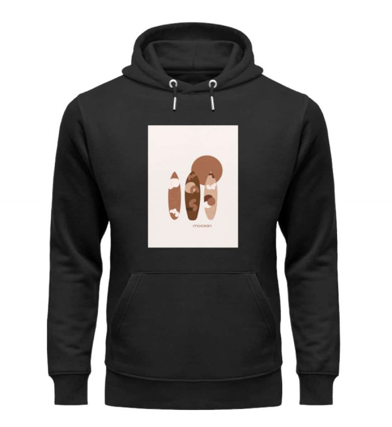 Boho Surfboard - Premium Unisex Bio Hoodie - black