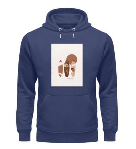 Boho Surfboard - Premium Unisex Bio Hoodie - blau