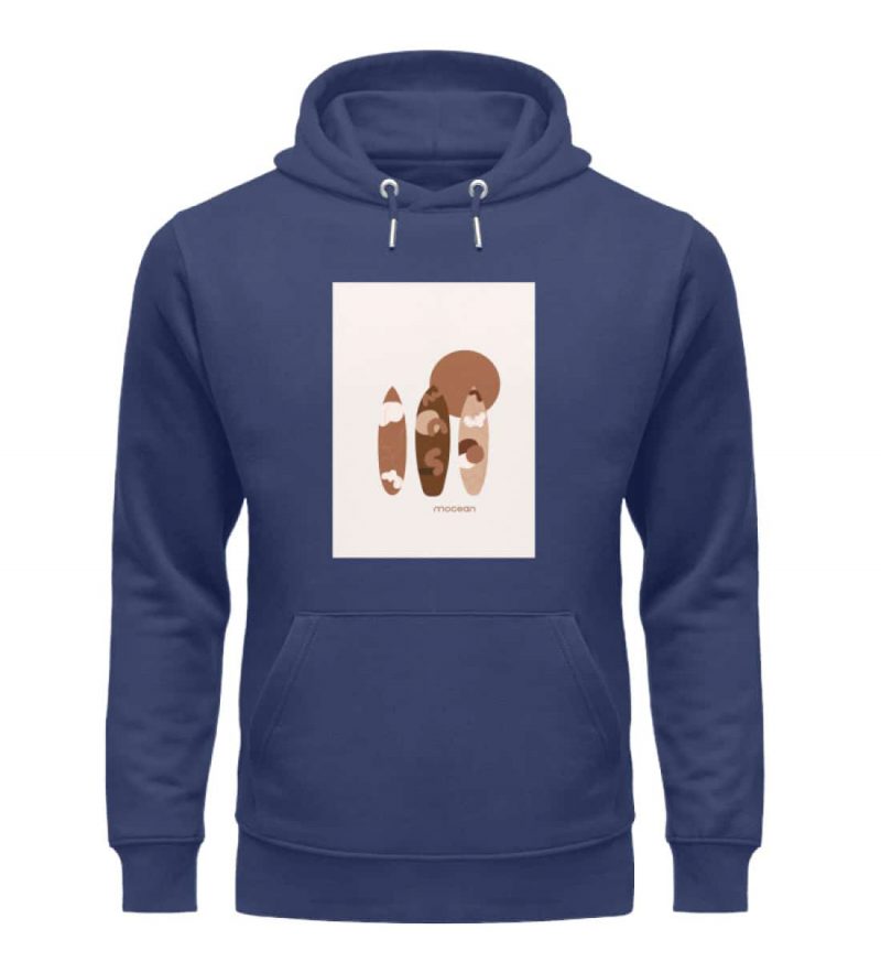 Boho Surfboard - Premium Unisex Bio Hoodie - blau