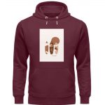 Boho Surfboard – Premium Unisex Bio Hoodie – burgundy