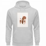 Boho Surfboard – Premium Unisex Bio Hoodie – heather grey