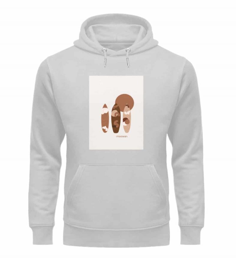 Boho Surfboard - Premium Unisex Bio Hoodie - heather grey