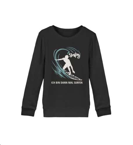 Surfen - Kinder Bio Sweater - black