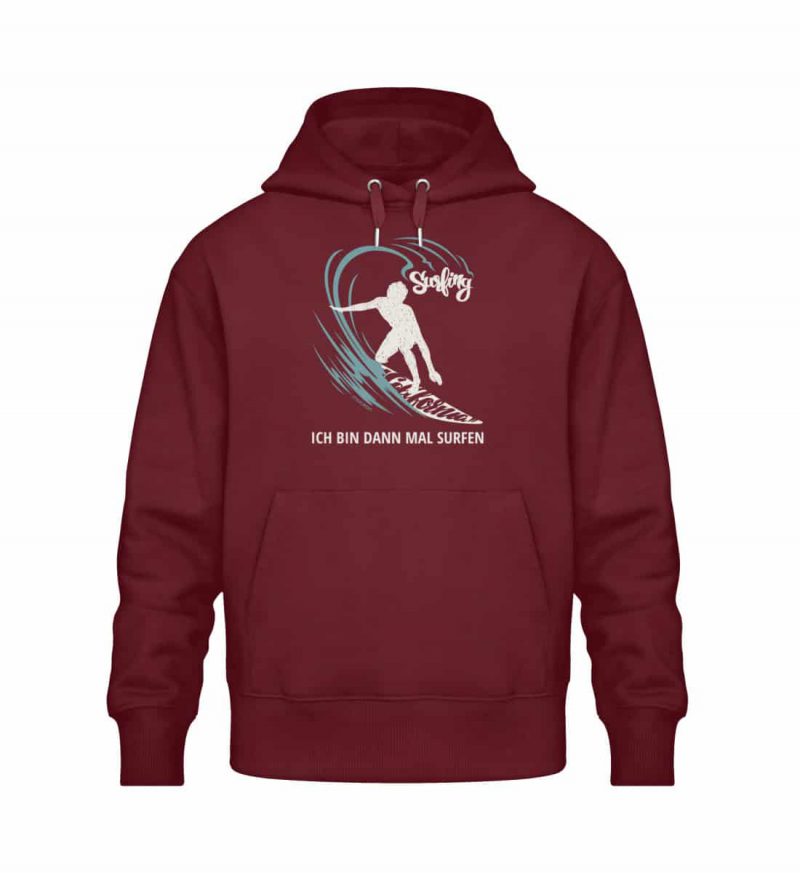 Surfen - Relaxed Bio Hoodie - burgundy