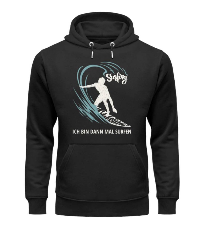 Surfen - Premium Unisex Bio Hoodie - black