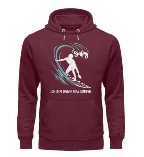 Surfen - Premium Unisex Bio Hoodie - burgundy