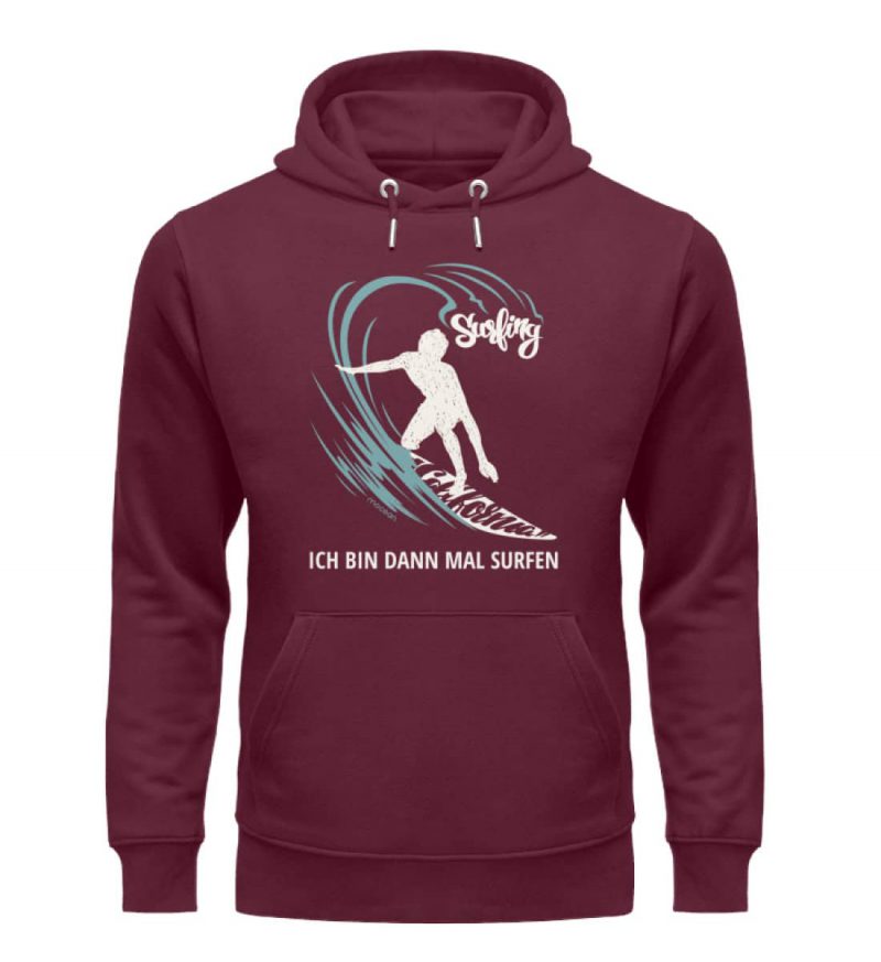 Surfen - Premium Unisex Bio Hoodie - burgundy