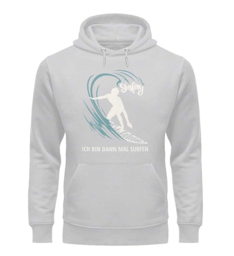 Surfen - Premium Unisex Bio Hoodie - heather grey