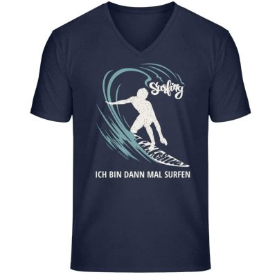 Surfen - Unisex Bio V T-Shirt - french navy