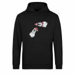 Winter Pinguine – Unisex Bio Light Hoodie – black