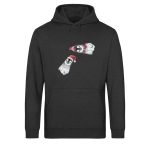 Winter Pinguine – Unisex Bio Light Hoodie – dark heather grey