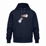 Winter Pinguine – Relaxed Bio Hoodie – blau