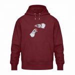 Winter Pinguine – Relaxed Bio Hoodie – burgundy