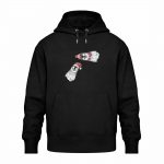 Winter Pinguine – Relaxed Bio Hoodie- schwarz